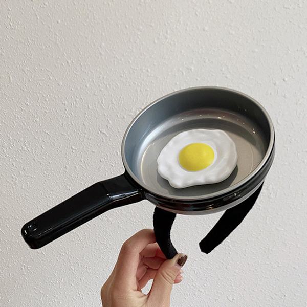 Nyhet Hårbøyle Stekt Egg Morsomme Hodebånd Til Fest Nyhet Hodeplagg（Rød）