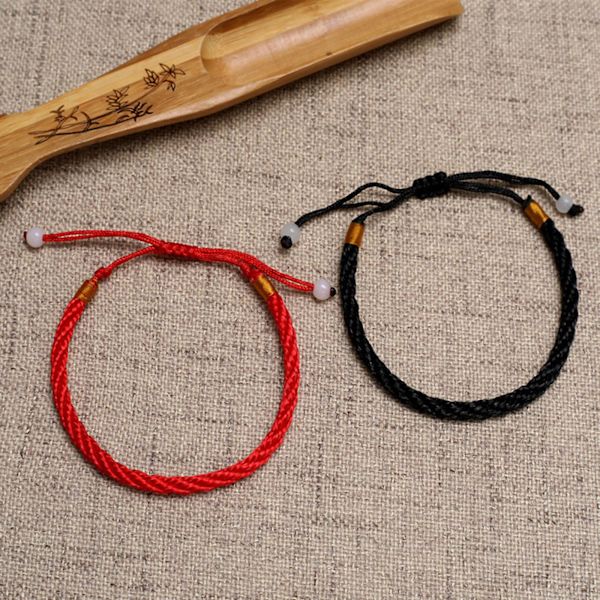 20 st/set Handgjorda snörarmband vävda rep armband för kvinnor män（Svart）