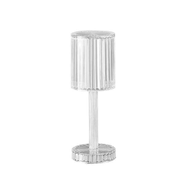 Touch Control Trådløs Krystal Bordlampe med USB Port