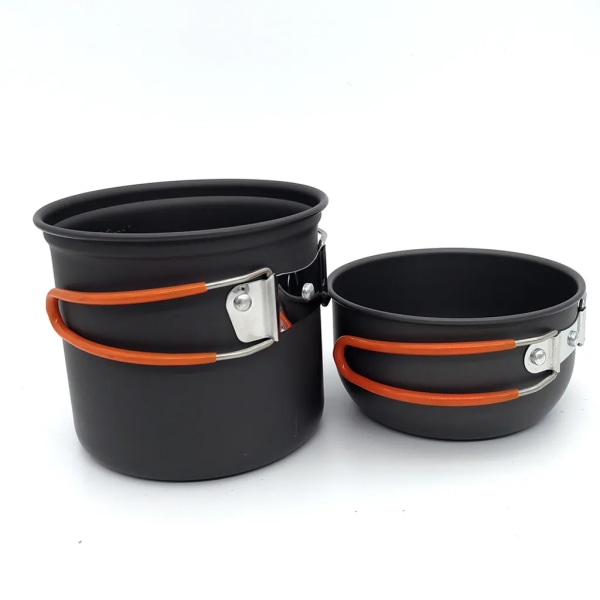 Camping Köksredskap Set Campfire Köksredskap Vikbara Köksredskap Utomhus Vandring Ryggsäck Pot Bowl Mesh Tote