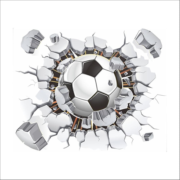 3d fodbold vægklistermærke Vægdekoration til stue soveværelse
