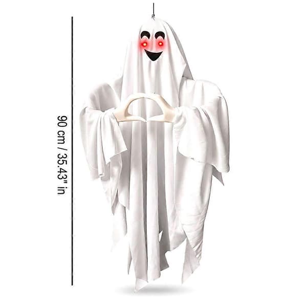 Halloween Hængende Spøgelse 90 cm med Hjerte-hånd-design til haveudsmykning