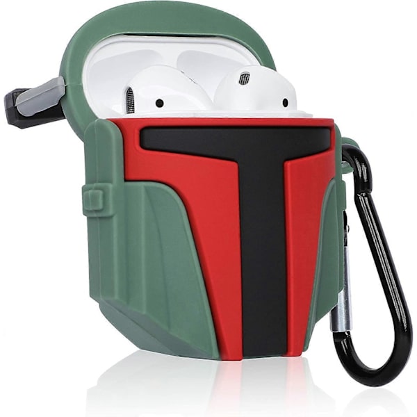 AirPod 2/1 Fodral med Karaktärsdesign, Silikonskydd för AirPods, Söta Roliga Cartoon 3D Kawaii Kul Mjuk Designer Unik Snygg för Flickor