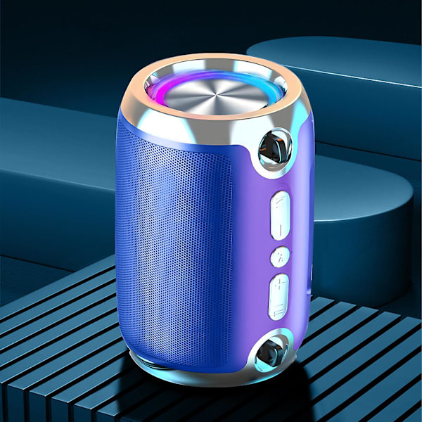 Intelligent Bluetooth-högtalare Liten högtalare hög ljudkvalitet Hög volym Bilmonterad Hushåll(Blå)