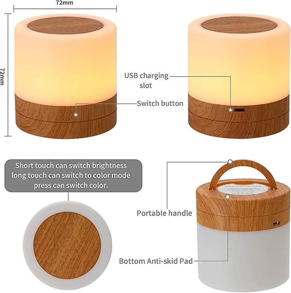 Greentreen Mini Yövalo,acsergery Led Kosketus Yöpöytälamppu,acsergery Usb