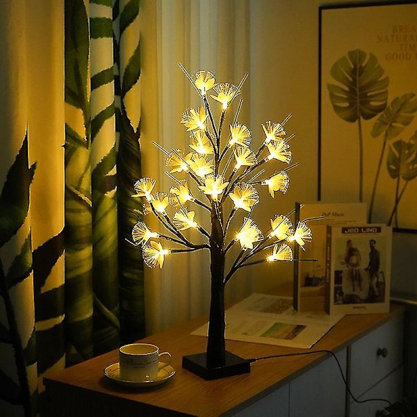 24 stk LED lys fiberoptisk juletrelys julehvit drøm soveromsdekorasjonslys Batt