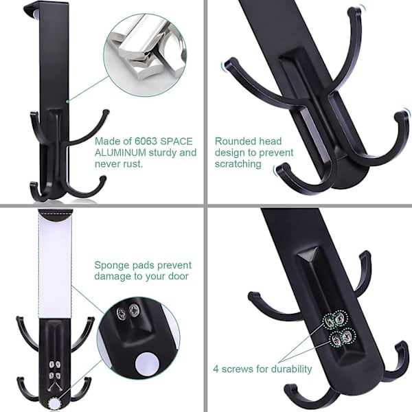 Over The Door Hooks 2 Pack Heavy Duty Dør Hanger Over Door Hooks Til Ophængning