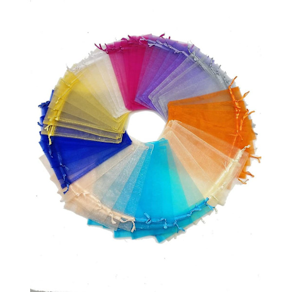 50 stk. Store Organza Favor Tasker 6,6x9'' Smykker Slik Gaveposer Mini Flaske