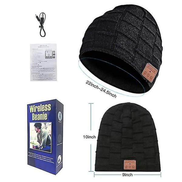 Varm Bluetooth strikket lue ringe lytte til sanger Bluetooth musikk lue