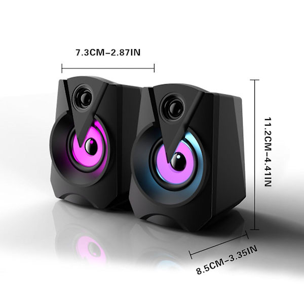 Rea utförsäljning Luminous Led Desktop Computer Audio Mini Laptop Parat Högtalare Multimedia Audio