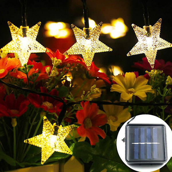 40ft 100 LED Solar Stjernelys 8 Moduser Hage Uteplass Hagedekorasjon