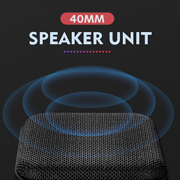 Mini trådlös Bluetooth-högtalare Stereo Bärbar högtalare Bluetooth 4.2 Subwoofer Med Sd Fm Utomhushögtalare | Bärbara högtalare (svart)