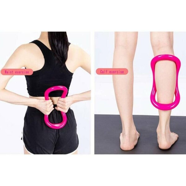 Yoga Ring Pilates Circles paket med 2 Fascia Stretching Ring Träningsenhet för toning av lår, mage och ben