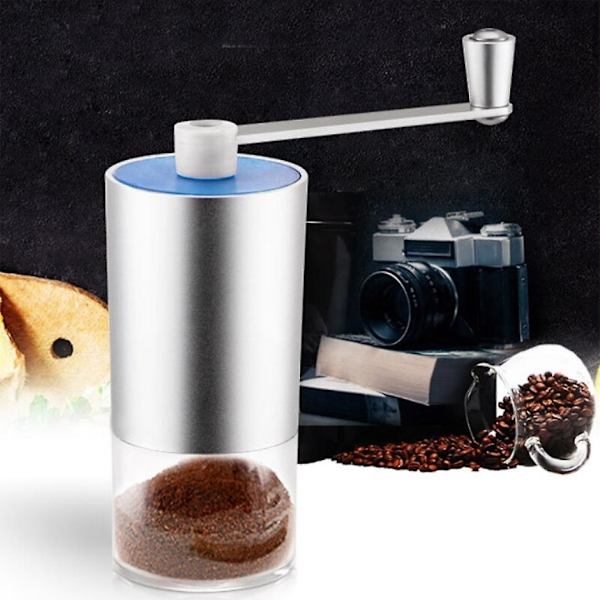 Handkvarn med keramisk konisk kvarn, handkaffekvarn. Rengöringsborste, keramisk handvevskvarn för hem, kontor | Manuell kaffekvarn