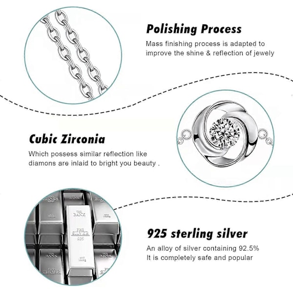 S925 Sterling Silver Cubic Zirconia hjärta av havet justerbart armband för damer och flickor