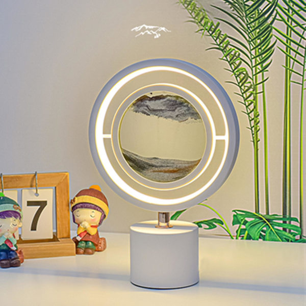 3D Mobil Sandmaleri, 360 Roterende Kvikksand Bordlampe
