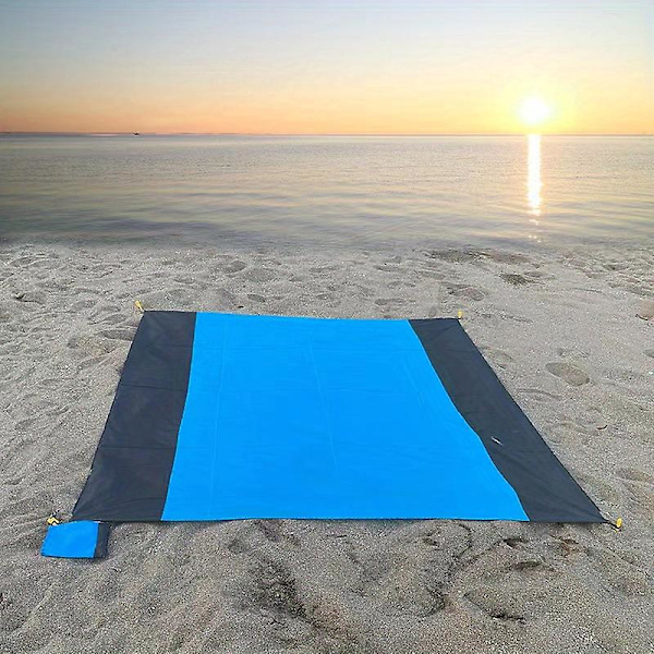 Sammenklappelig strandmåtte, til udendørs camping picnic（Blå）