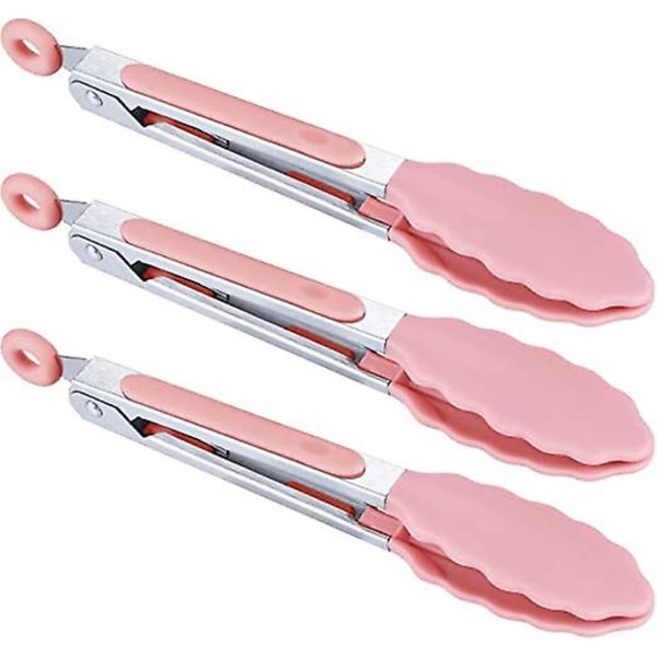 Dww-Mini silikonbestickhållare set om tre, 7 tum, rosa