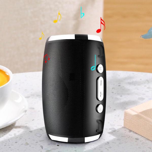 Rea utförsäljning Ny utsökt cylindrisk bärbar bas Bluetooth-högtalare Färgglada lampor Cool presentljud