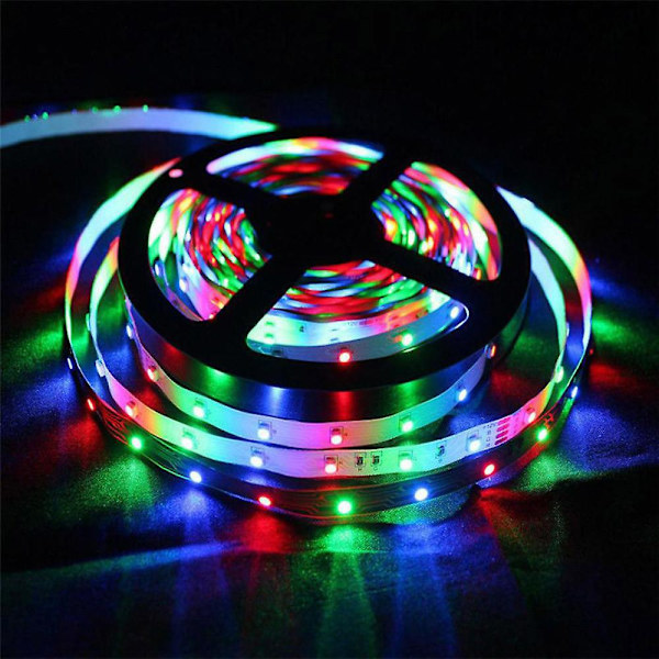 5V 5050 TV Bakgrunnsbelysning Biasbelysning USB Fleksibel LED-lysstripe PC-skjerm 2m（Svart）
