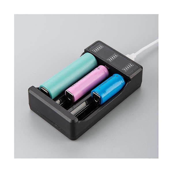 18650 Hurtigoplader med Type-C-kabel 4.2V Lithium Batteri Intelligent Oplader til 14500 26650 , 3 S yuante