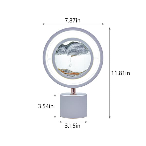 3D Mobil Sandmaleri, 360 Roterende Kvikksand Bordlampe