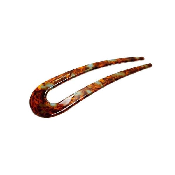 Akryl Hårgaffel - Vintage Skildpadde, Sikkert Hold, 12,7 cm, Elegant White