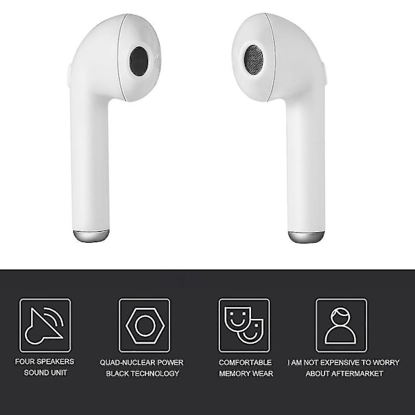 Tws Langaton Bluetooth-kuuloke Korvanappikuulokkeet Iphonelle 7