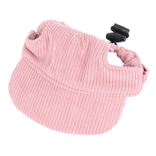 XS Bönpasta Rosa Corduroy Justerbar Husdjur Solhatt för Hundar Katter - Lätt och Snygg Casual Husdjur Hatt för Sommaren