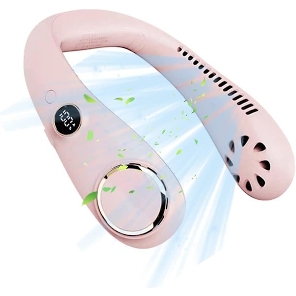 Hængende nakkeventilator med 360 graders rotation (pink)