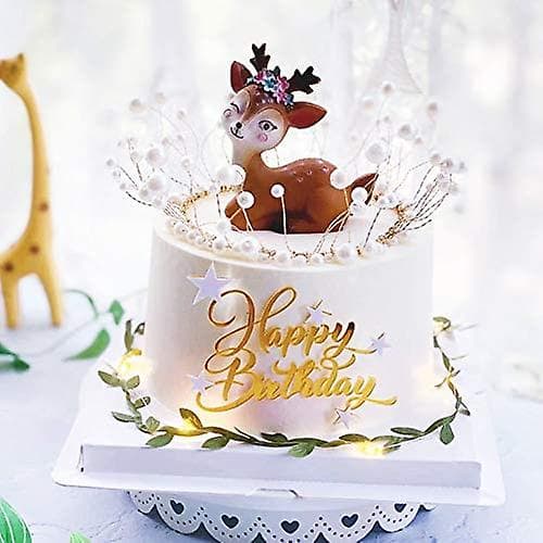 Fawn Figurine Hjort Prydnader Harts Figur Dekoration