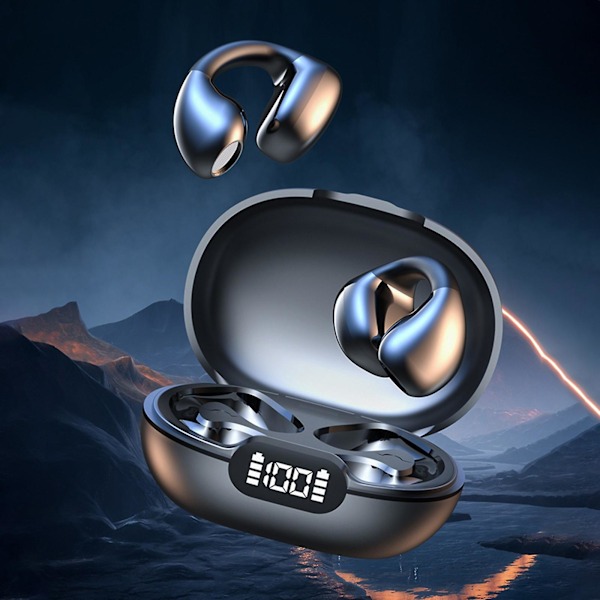 Intelligent Digital Clip-On Ear Bluetooth Headset 9D Stereo Surround Sound Bluetooth Headset