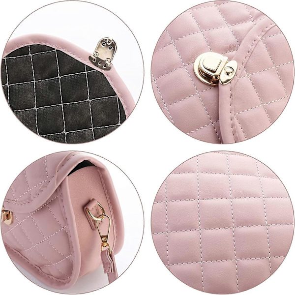 Liten flicka crossbody-väska, Toddler Mini Söt Prinsessa Handväskor Axel Messenger Bag, Rosa Diamant Stil