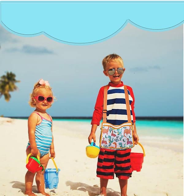 4 stk. Strandleketøy Mesh Bag Kids Sand Shell