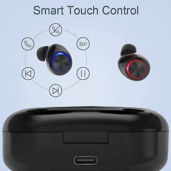 True Wireless Earbuds Tooth 5.0 Med Laddningsfodral, Mini Hd Sound Cancelli