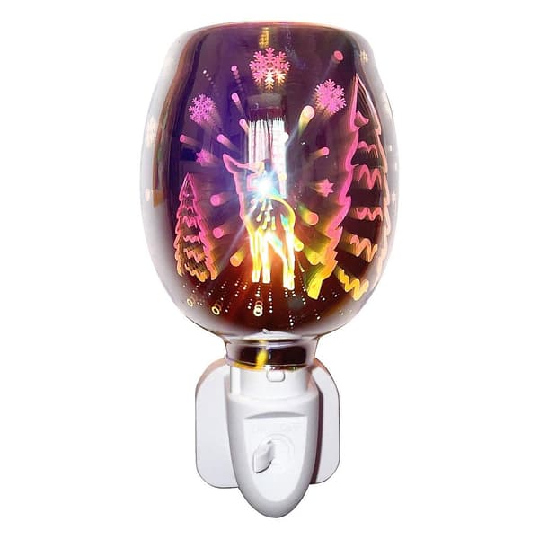 3D voks smeltende lampe cylinder plug-in aromaterapi natlys（Os，Som billedet）