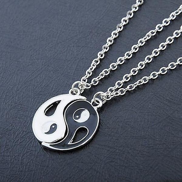 2 kpl/setti Ystävyys Tai Chi Yin Yang Ontto Riippuva Kaulakoru