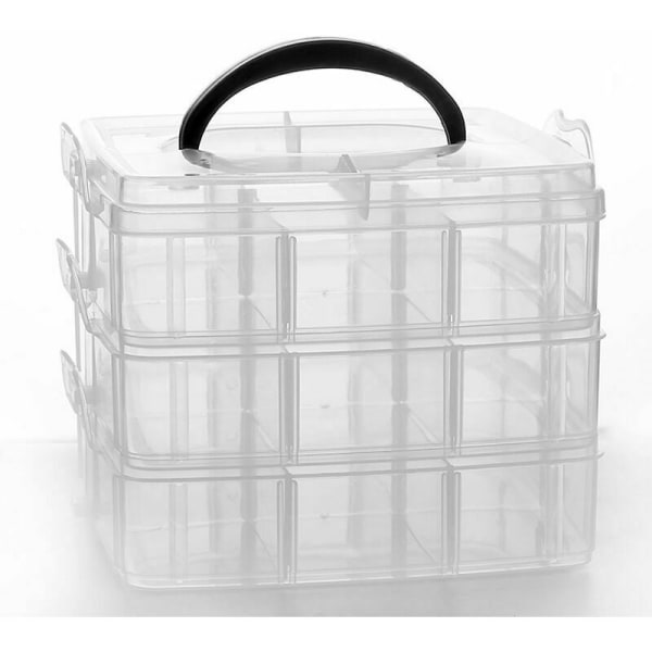 Plastopbevaringsboks med bærehåndtag gennemsigtig opbevaringsboks til opbevaring af din gennemsigtige scrapbogsboks