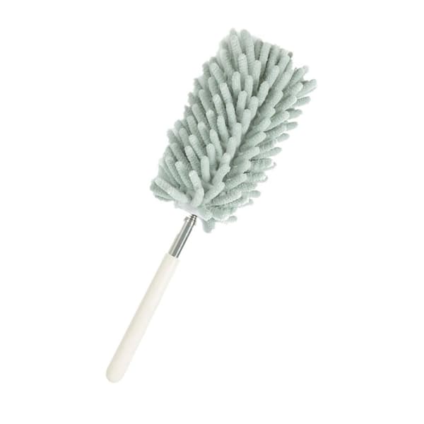 Fjernelse og vaskbar teleskopisk opsamler mikrofiber rengøringsbørste（Grøn）