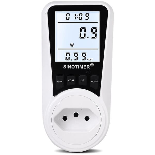 MSBD DDS109L Digital Energimåler Wattmeter Strømovervåkingsenhet Elektrisitet Kwh Strømmålingsanalysator - BR-plugg