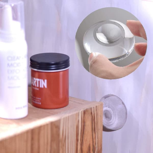 9-pack silikondörrstopp väggskydd, självhäftande transparent