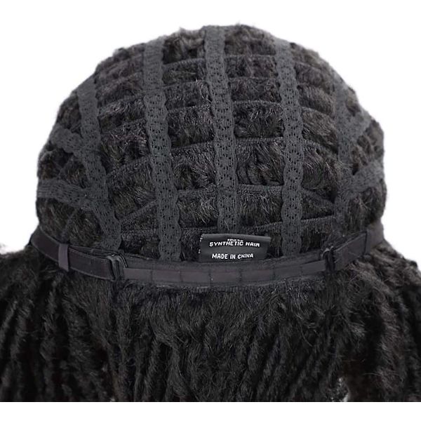 Korta Dreadlock Peruk Twist Peruker, Peruk Med Justerbara Ränder, Korta Twist Peruker För Svart Acsergery Present