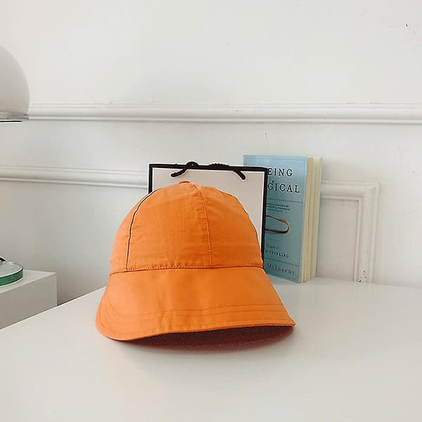 Kvindernes Reversible 2-i-1 Bredskygget Floppy Hat Uv Beskyttelse Hatte Til Strand Glof（orang）