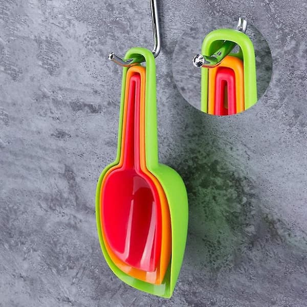Plastik Food Scoops Sæt, 3 stk. Is Tørfoder Scoops, Multipurpose Scoops