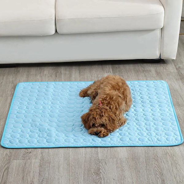 Kølemåtte til hunde, skridsikker kølemåtte til kæledyr, kølemåtte til katte, køleseng til kæledyr til indendørs og udendørs brug, 30 x 40