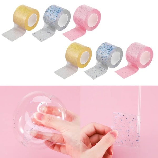 6-pack nanotejp bubbla leksaker, inga spår nano tejp bubbla Maker, transparent multifunktion 5 cm*300 cm
