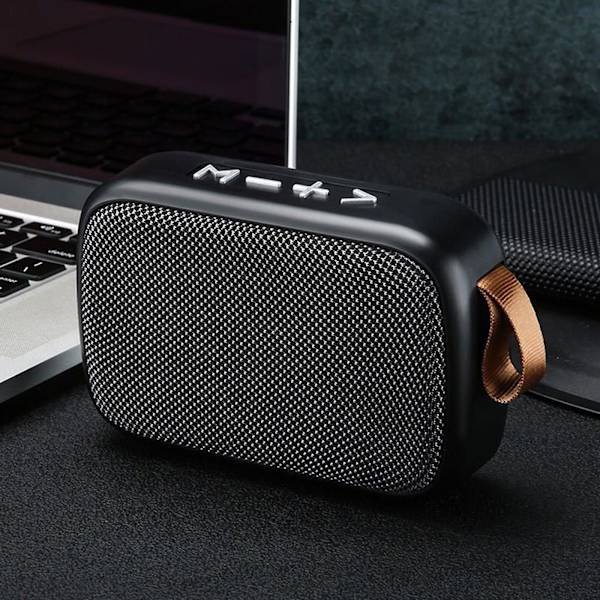 Bluetooth-högtalare, bärbar trådlös Bluetooth-högtalare, subwoofer, trådlös utomhusstereo, bas, USB/TF/FM-radio, rea (grå)