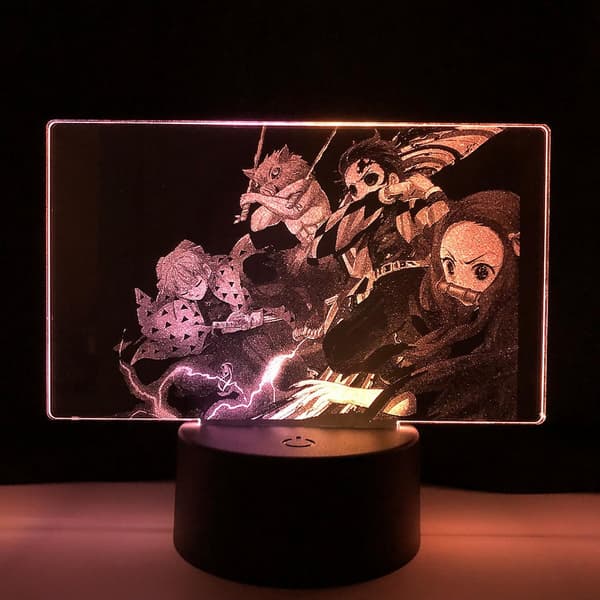 Led natlys Anime Akryl Graveret Dobbelt Colo