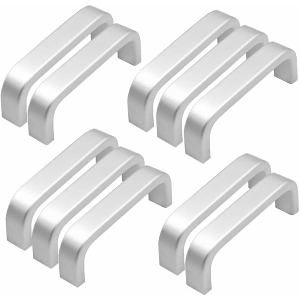 10st Mini Aluminium Köksskåp Dörrhandtag Skåplåda Sovrumsmöbler Handtag (64mm)