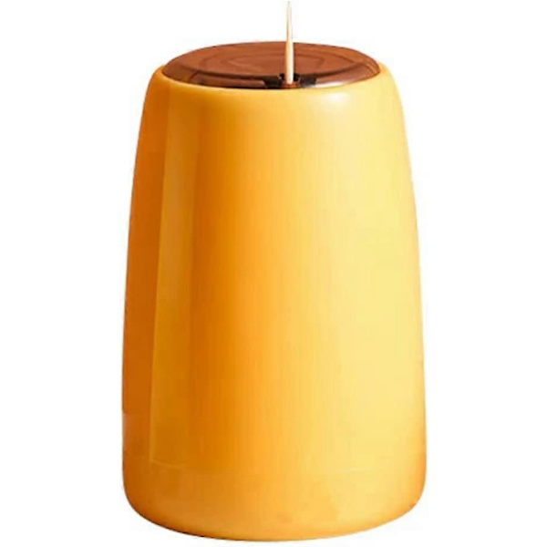 Pop-up Tandpetarehållare, Plasttandpetarehållare, Tandpetare Dispenser, Tandpetare Förvaringslåda, Nordisk INS Stil Unik Heminredning, Gul
